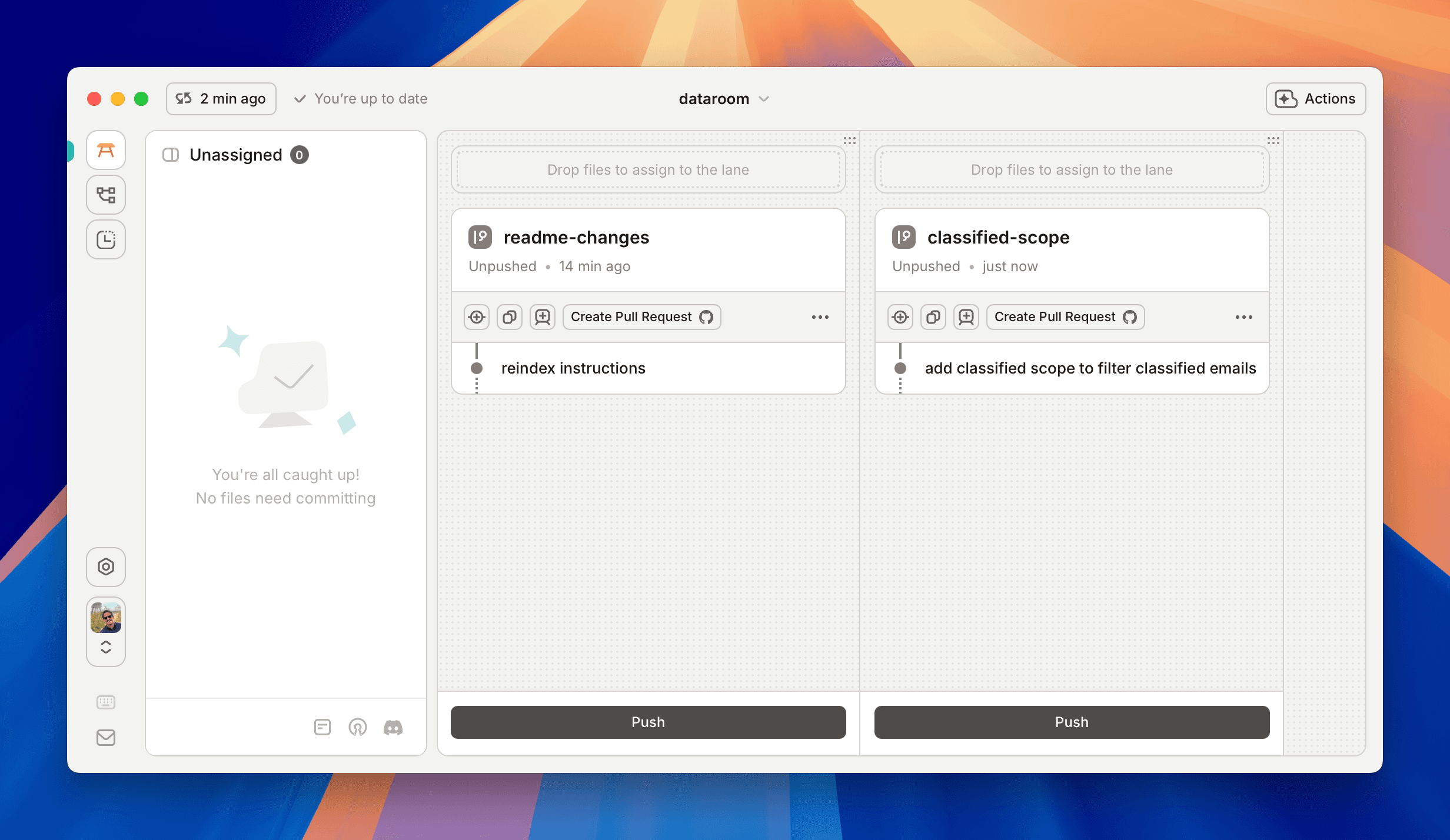 Now we have two branches, both applied